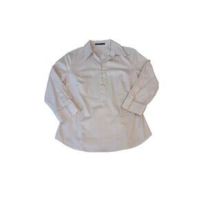 ELIE TAHARI Women's Baby Pink, 3/4 sleeve blouse, Hook & Eye Closure Size Medium